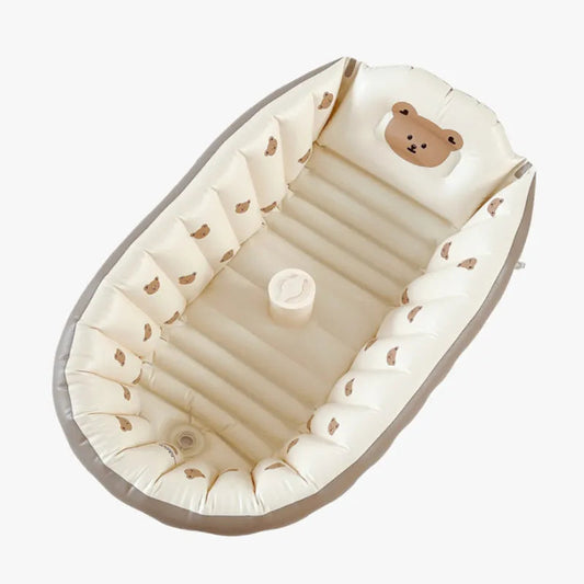 Baignoire Gonflable Bébé Sécurisée et Légère pour Domicile et Voyage - BlxckFR