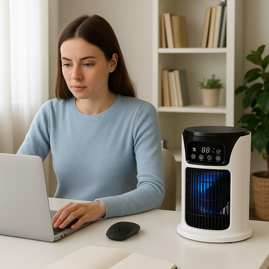 Climatiseur Portable Ultra Silencieux - Refroidisseur d'Air Économe 5 en 1 - Foivo