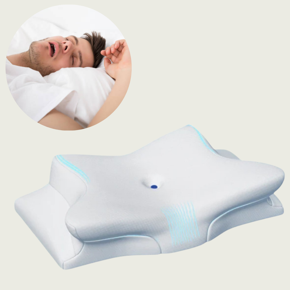 Oreiller Ergonomique Anti-Ronflement Mousse Mémoire Confort - Foivo
