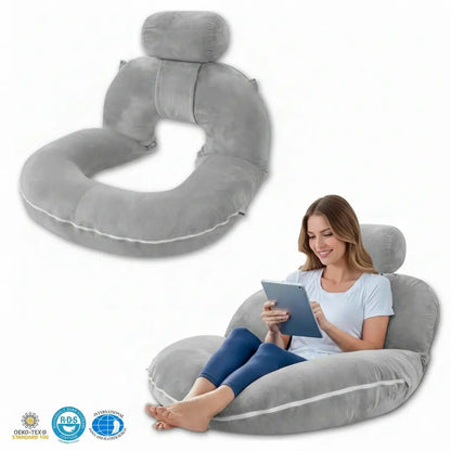 Oreiller Ergonomique Confortable Multifonctionnel Lecture et Détente - Foivo