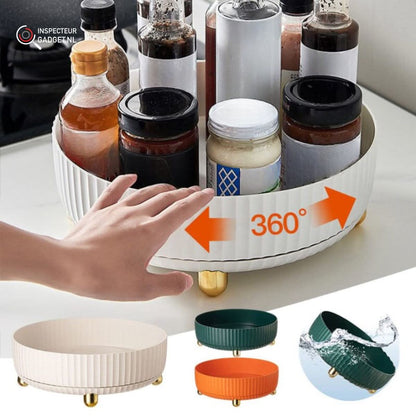 Organisateur Cuisine Rotatif Plastique Plateau Tournant Compact