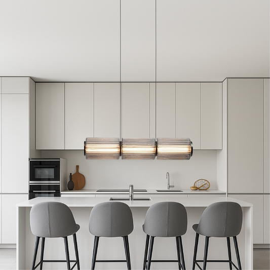 Luminaire Suspendu en Verre Transparent avec LED Moderne - Foivo