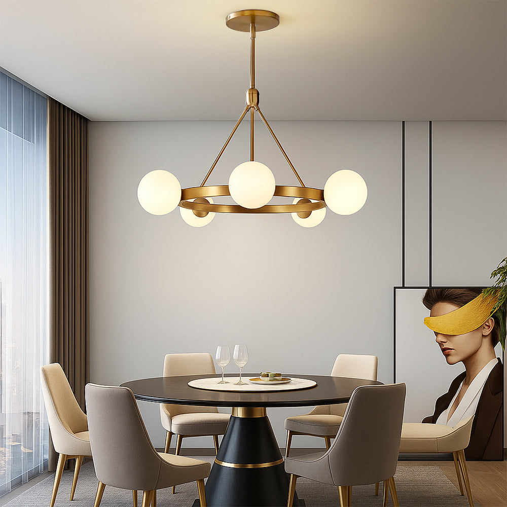 Luminaire Nordique 5 Bras Élégant
