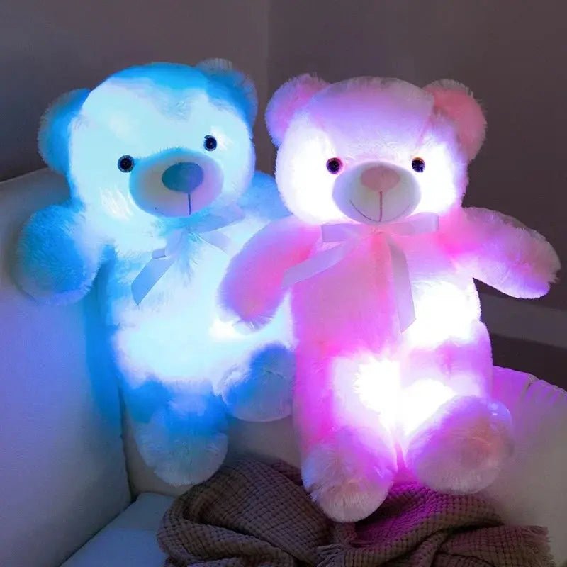 Jouet Enfant Ours en Peluche LED Lumineux Doux