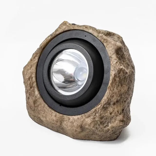 Lampe Extérieure LED Robuste - Design Rustique en Pierre avec Tête Réglable et Étanche IP65