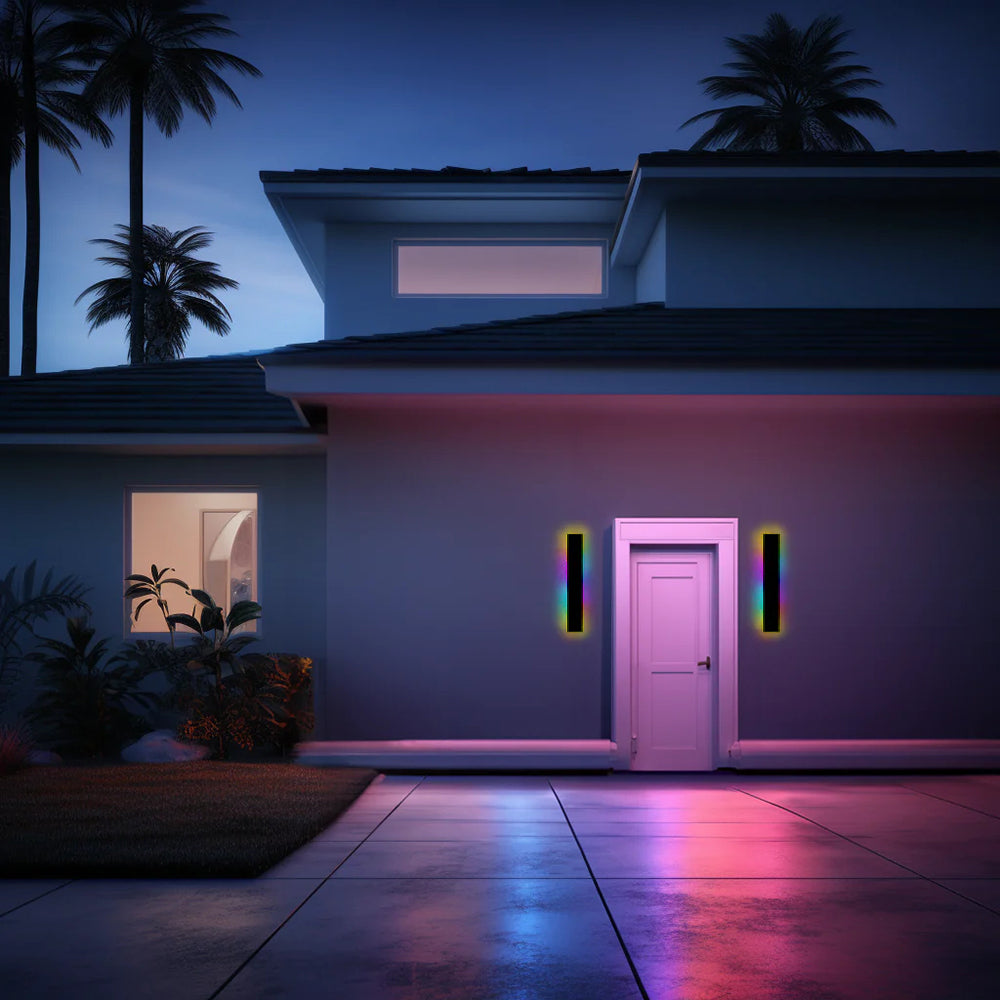 Lampe Exterieur LED Murale | Design Moderne en Noir Laqué