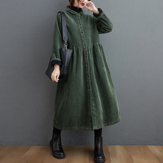 Manteau Hiver Élégant en Velours Doux | Modèle décontracté Mi-Longueur - Foivo