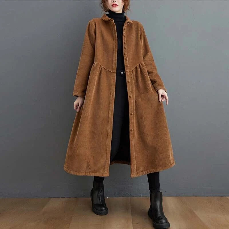Manteau Hiver Femme Élégant - Veste Longue Boutons Cordonné
