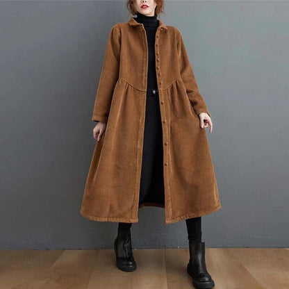 Manteau Hiver Femme Élégant - Veste Longue Boutons Cordonné