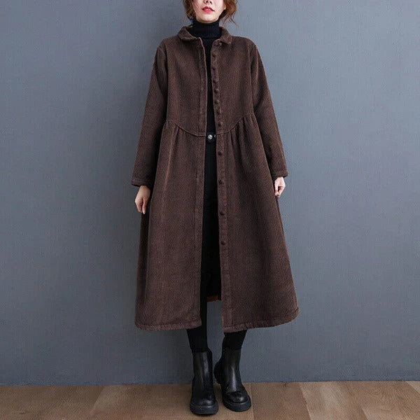 Manteau Hiver Femme Élégant - Veste Longue Boutons Cordonné