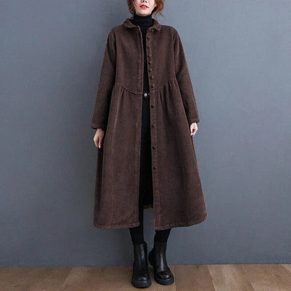 Manteau Hiver Femme Élégant - Veste Longue Boutons Cordonné