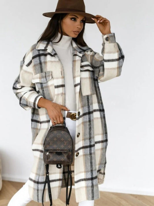 Manteau Grande Taille en Laine Douce | Élégant et Chaud pour l'Hiver - Foivo