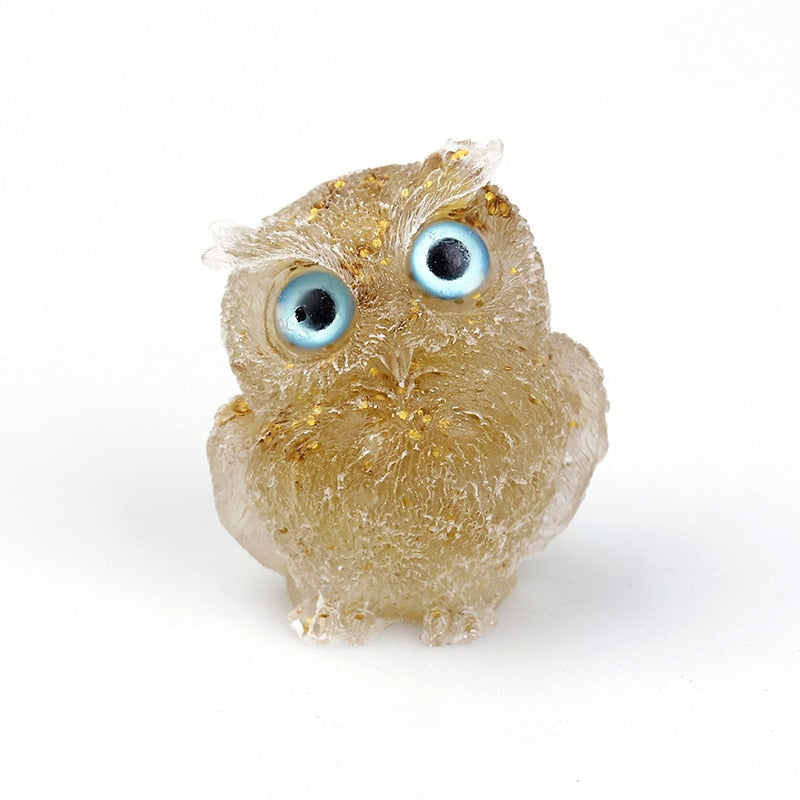 Figurine Hibou Cristal Élégant Décoration Maison