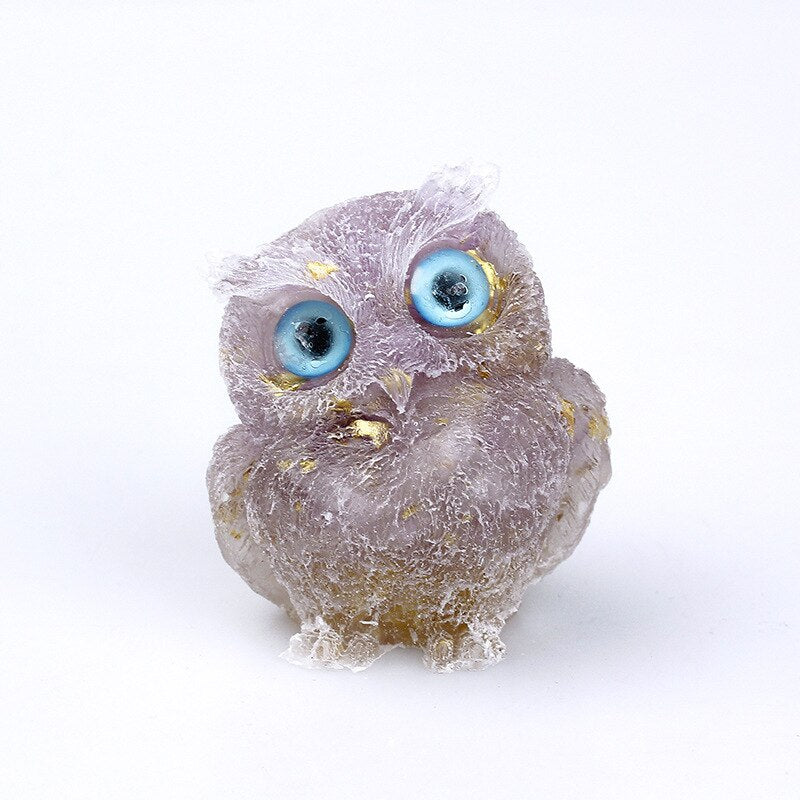 Figurine Hibou Cristal Élégant Décoration Maison