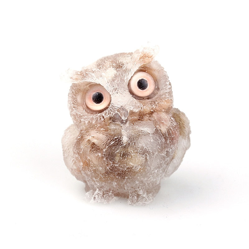 Figurine Hibou Cristal Élégant Décoration Maison