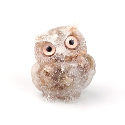 Figurine Hibou Cristal Élégant Décoration Maison