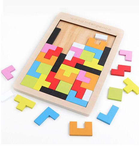 Jouets en Bois Créatifs - Blocs de Construction Colorés - BlxckFR