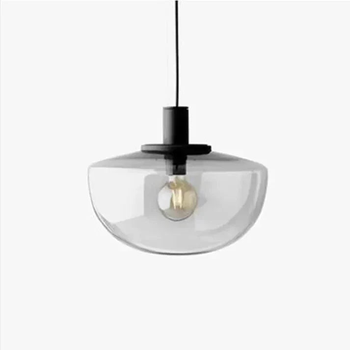 Lampe Suspendue Chic en Verre et Acier pour Salle à Manger