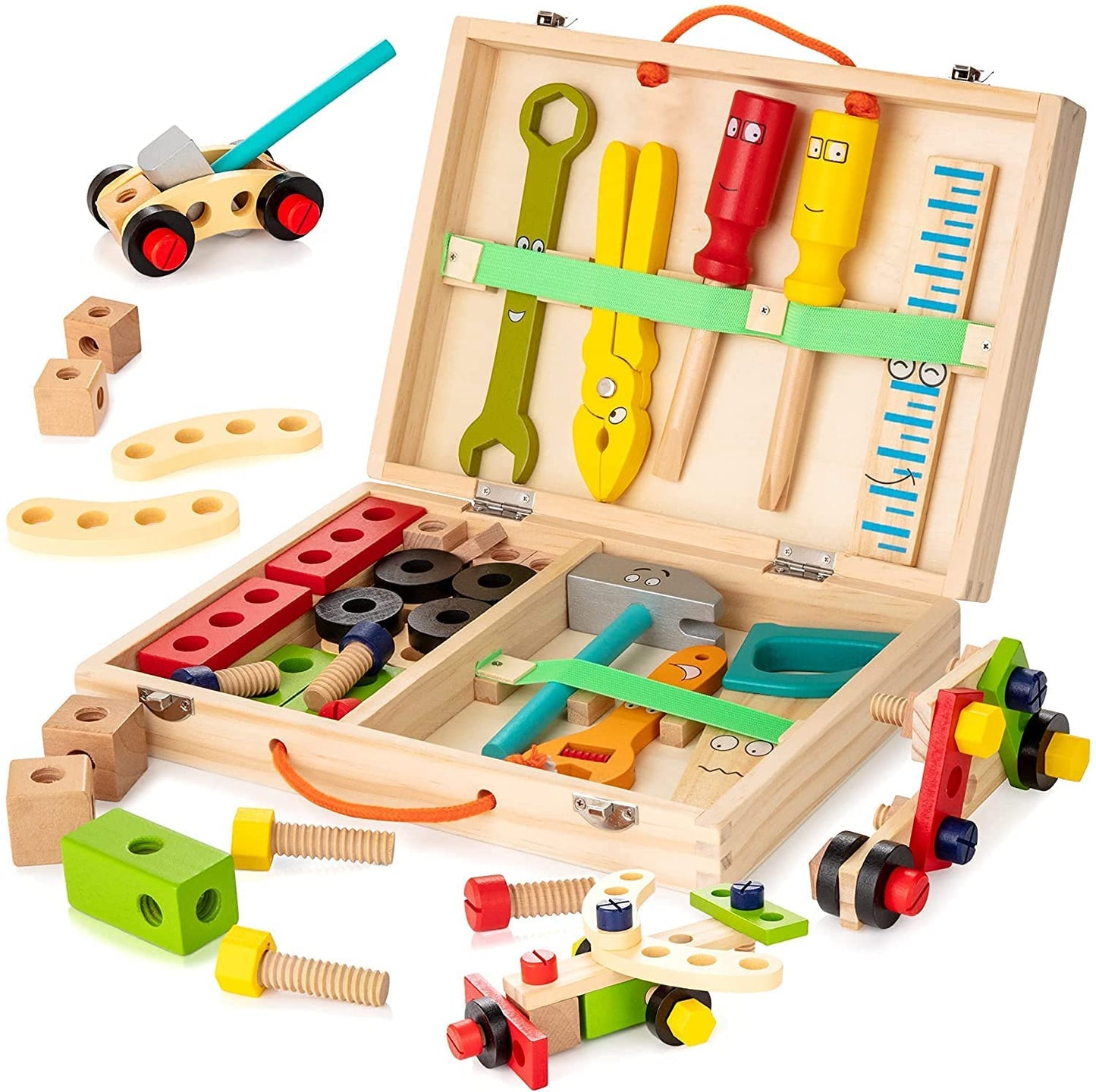 Boîte à Outils En Bois pour Enfants - Jouet Éducatif - BlxckFR