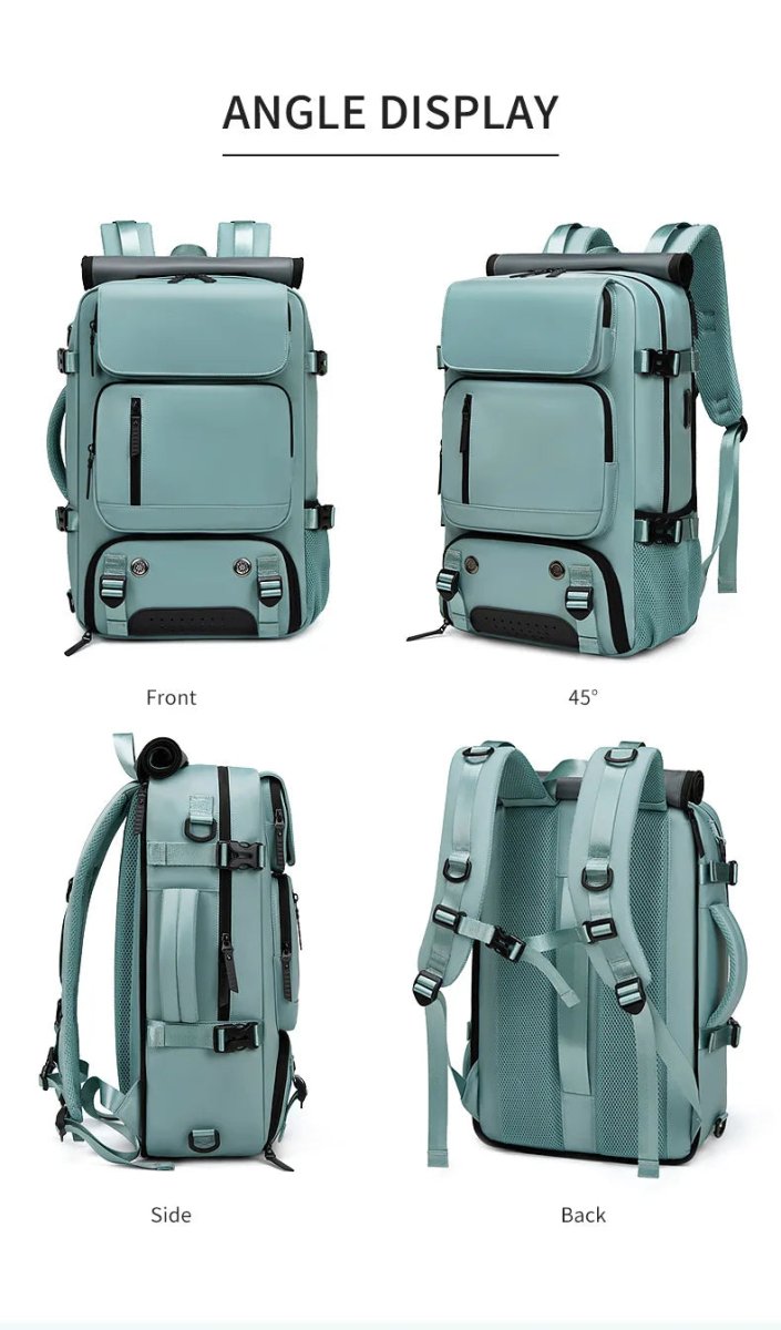 Sac à dos de voyage Unisexe Étanche avec port USB et compartiment