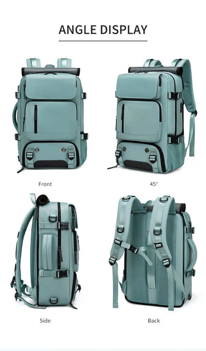 Sac à dos de voyage Unisexe Étanche avec port USB et compartiment