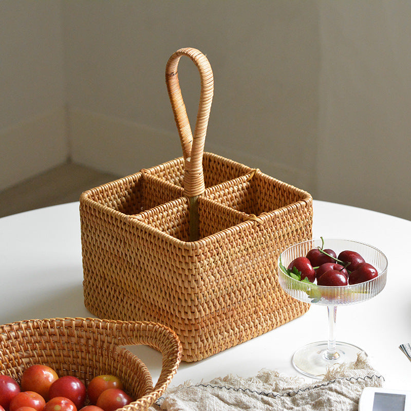 Panier de Rangement Rond pour Femme Design Naturel 2