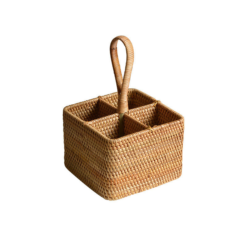 Panier de Rangement Rond pour Femme Design Naturel 5