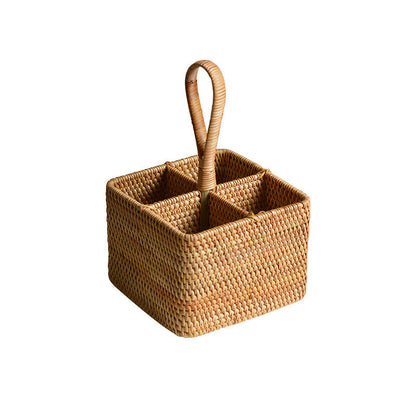 Panier de Rangement Rond pour Femme Design Naturel 5