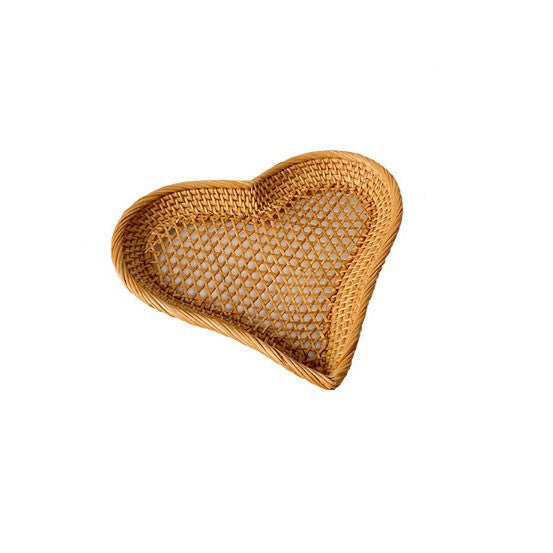 Panier Rotin Femme Forme Coeur - Foivo