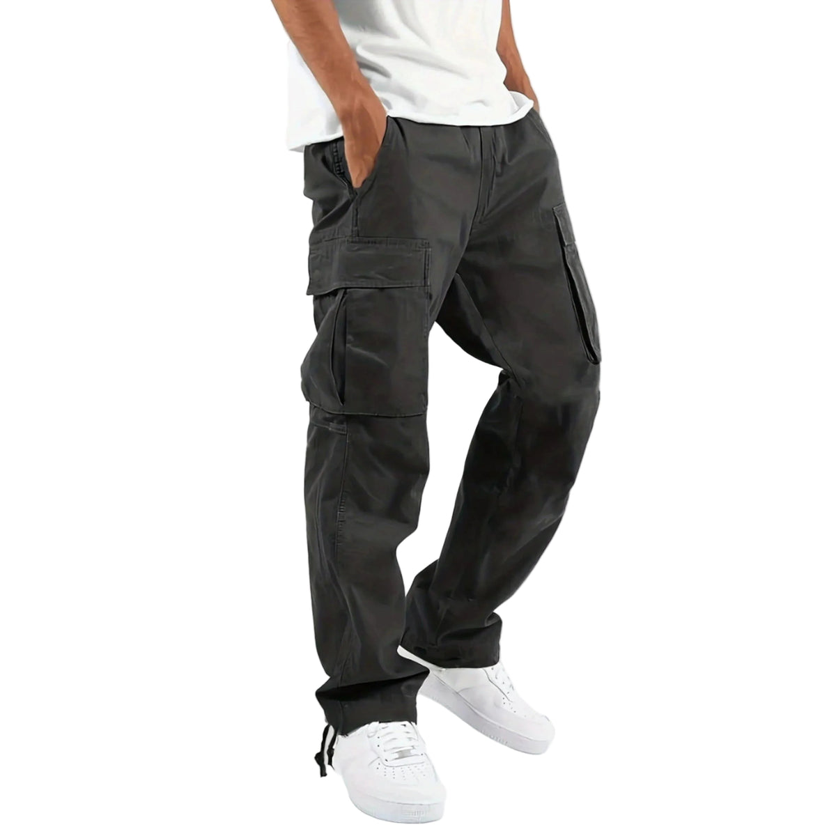 Pantalon Cargo Homme Coton Coupe Droite - Foivo