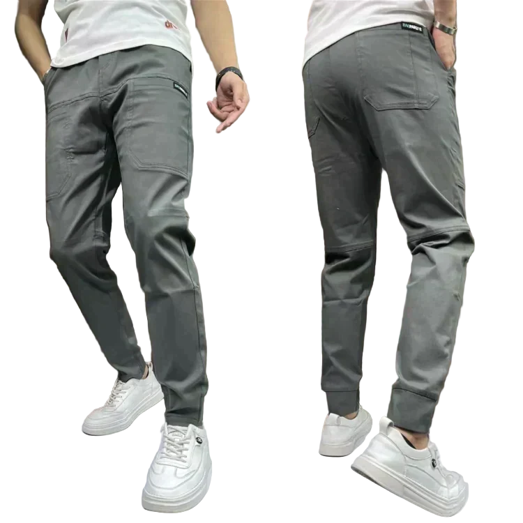 Pantalon Cargo Homme Coton Ceinture Élastique Moderne - Foivo