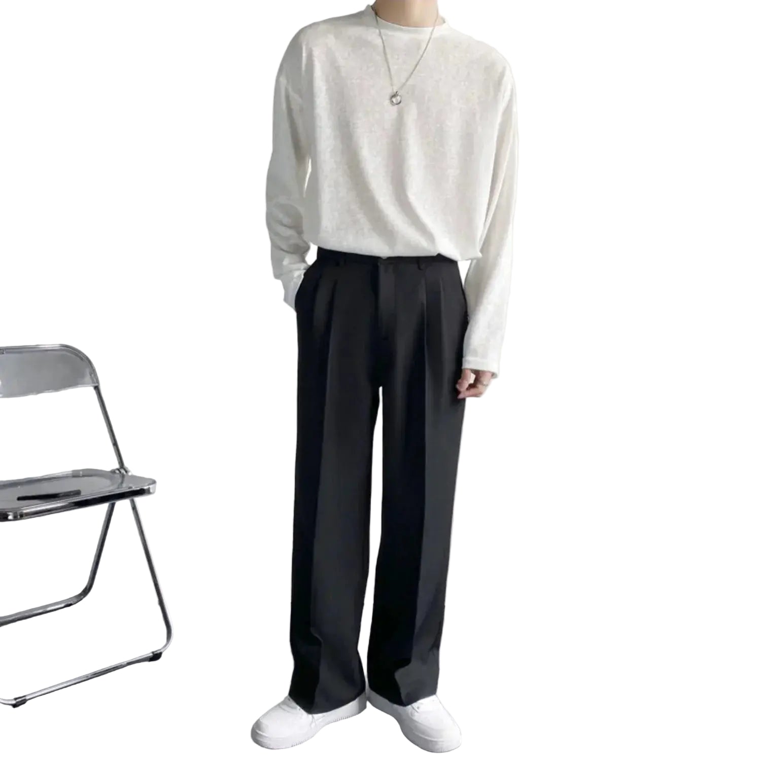 Pantalon Femme Coton Coupe Oversize - Foivo