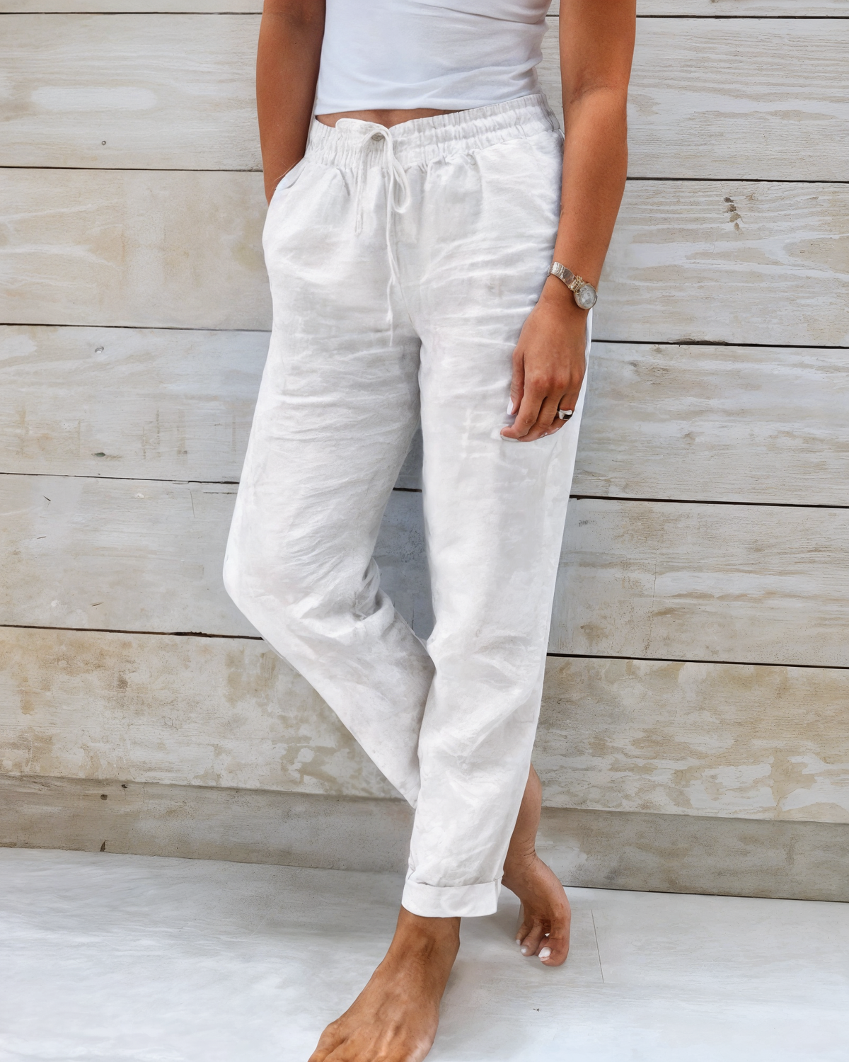 Pantalon Fluide Femme Ample Été Chic 2