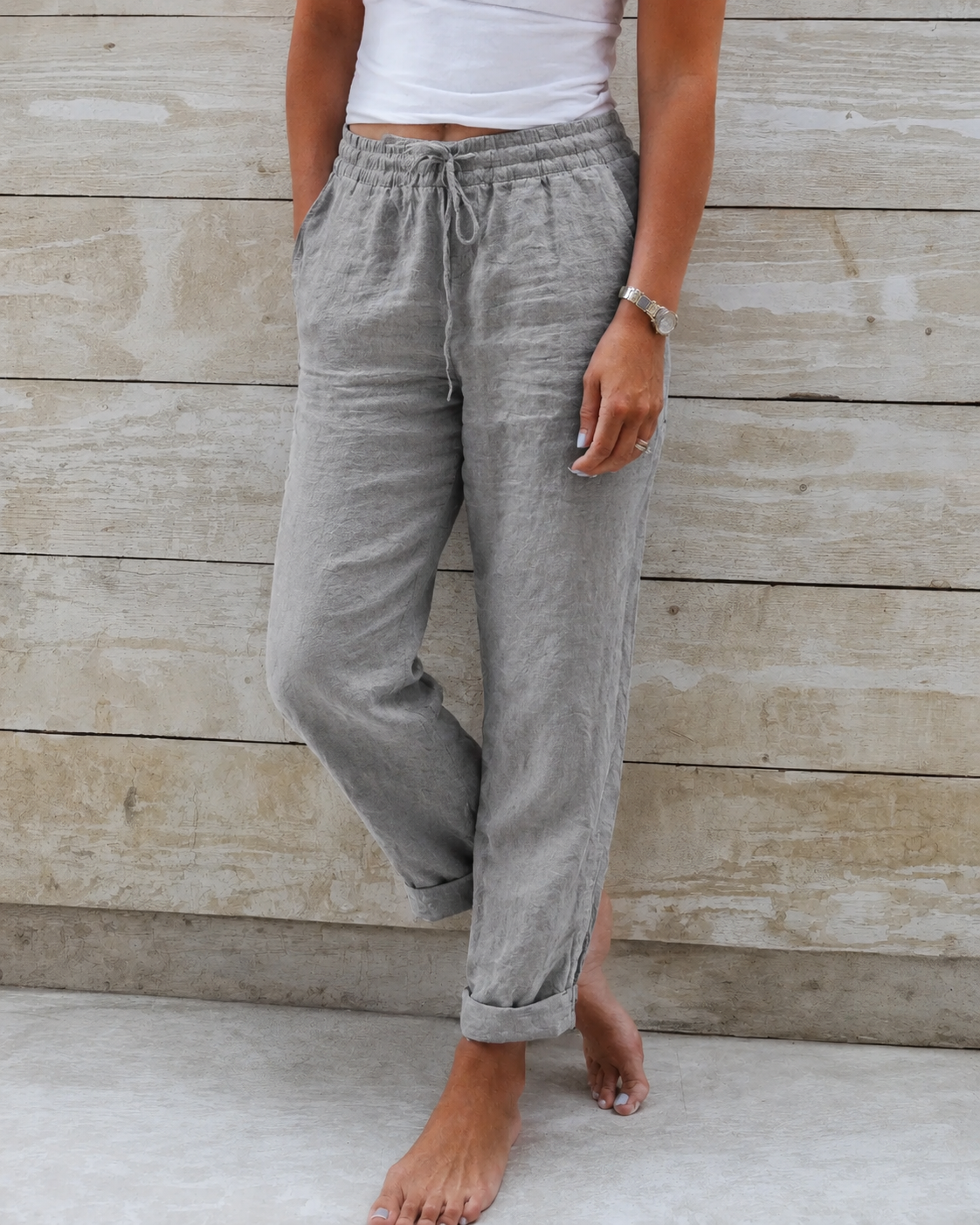 Pantalon Fluide Femme Ample Été Chic 3