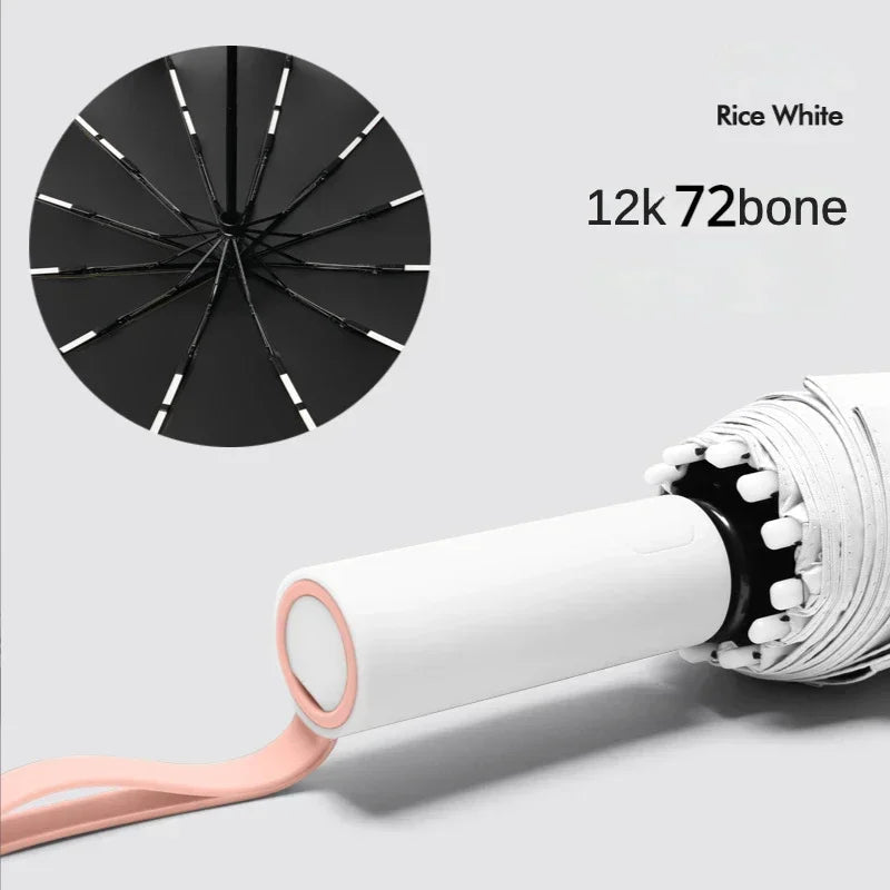 Parapluie Pliable Solide pour Hommes et Femmes, Résistant aux Intempéries 7