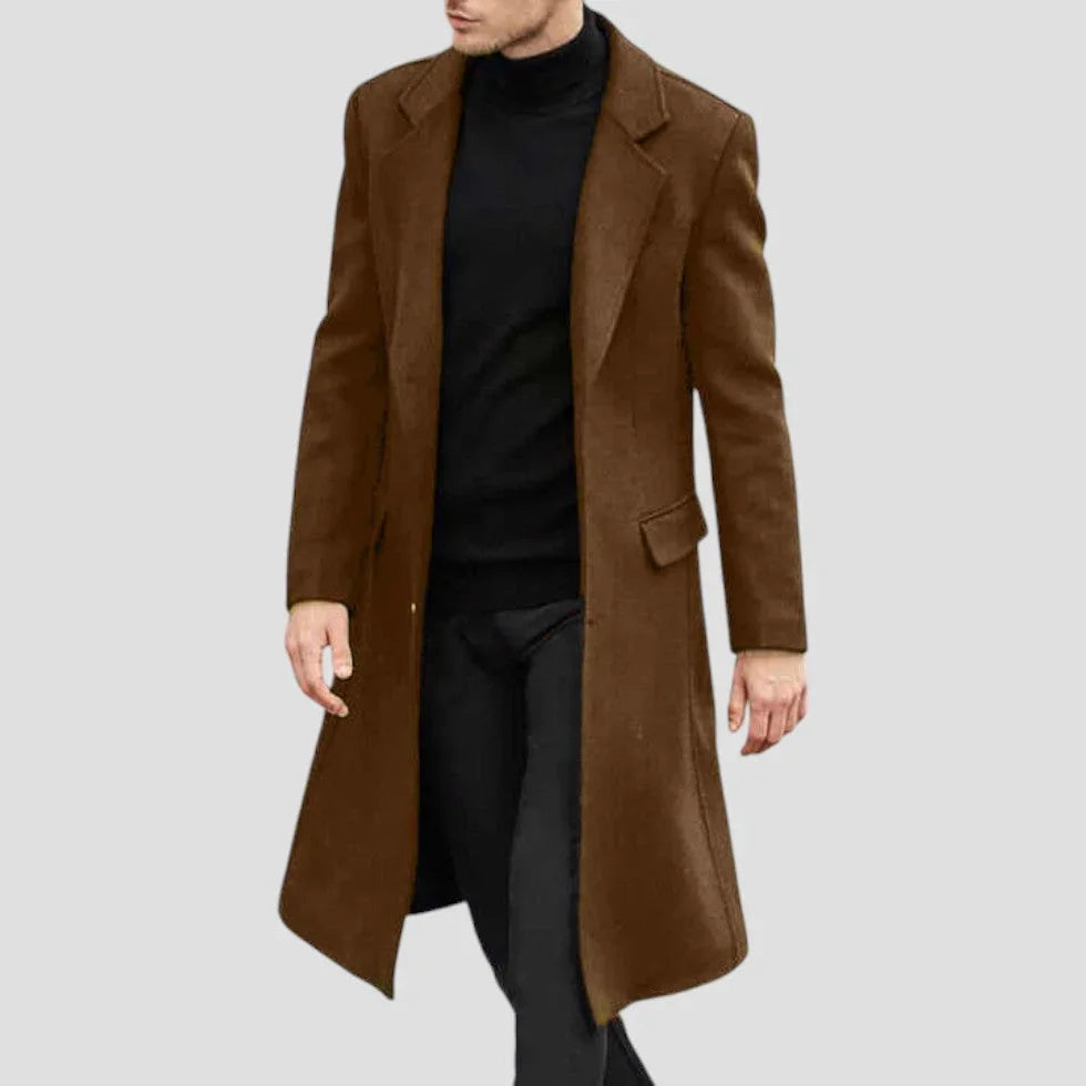 Pardessus Homme Classique Boutonné Élégant 2