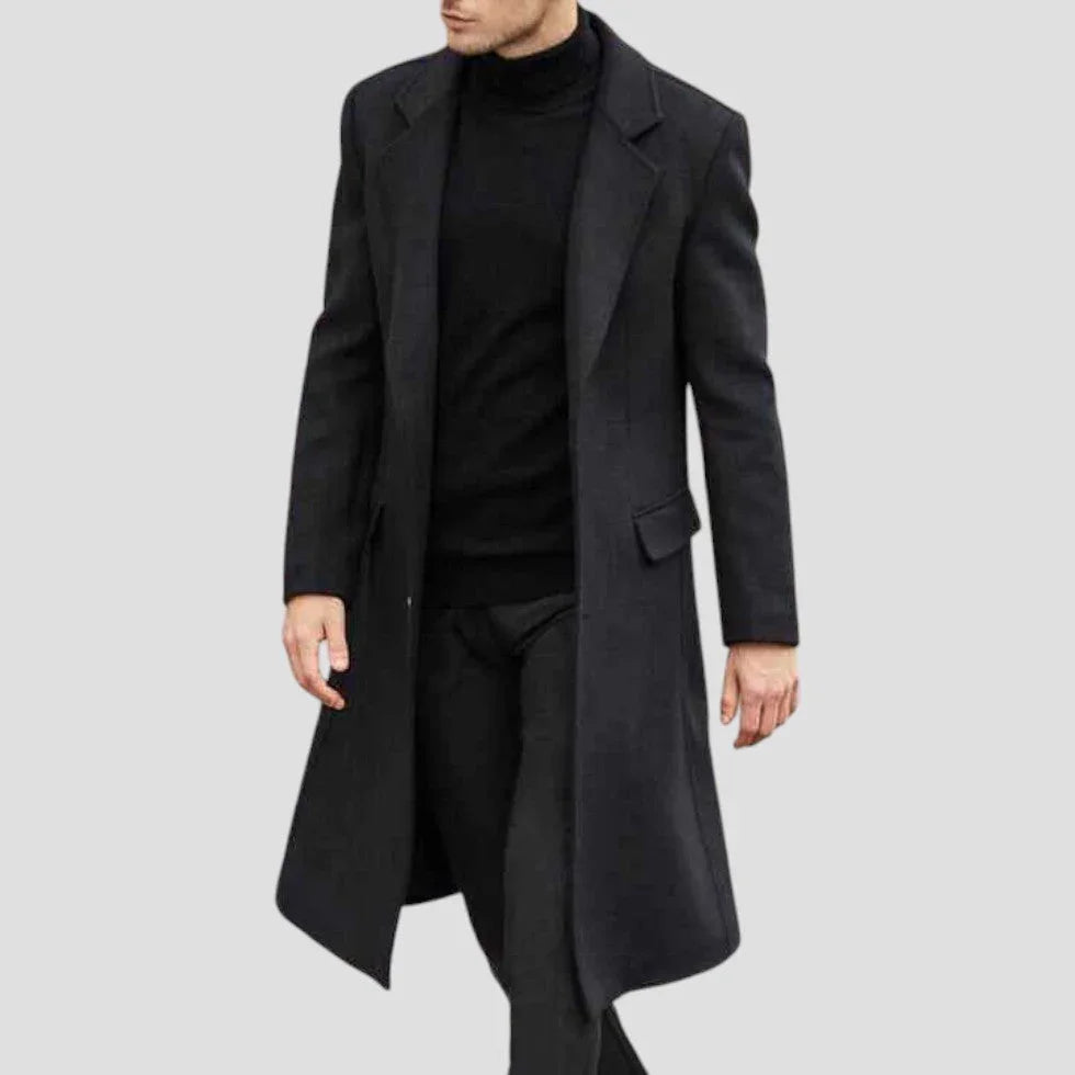 Pardessus Homme Classique Boutonné Élégant 3