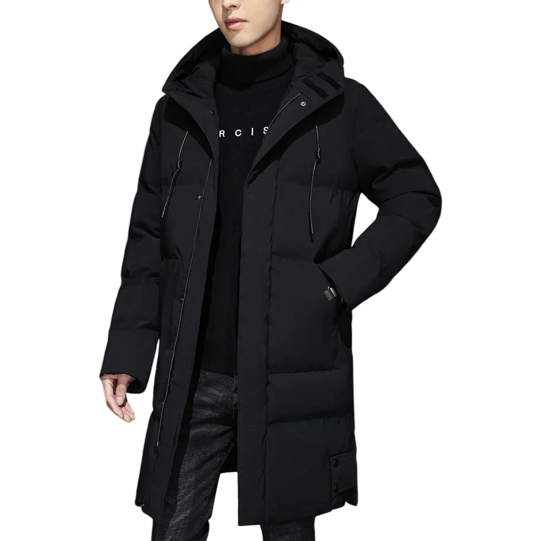 Parka Homme Longue Imperméable Coupe Ajustée Hiver - Foivo