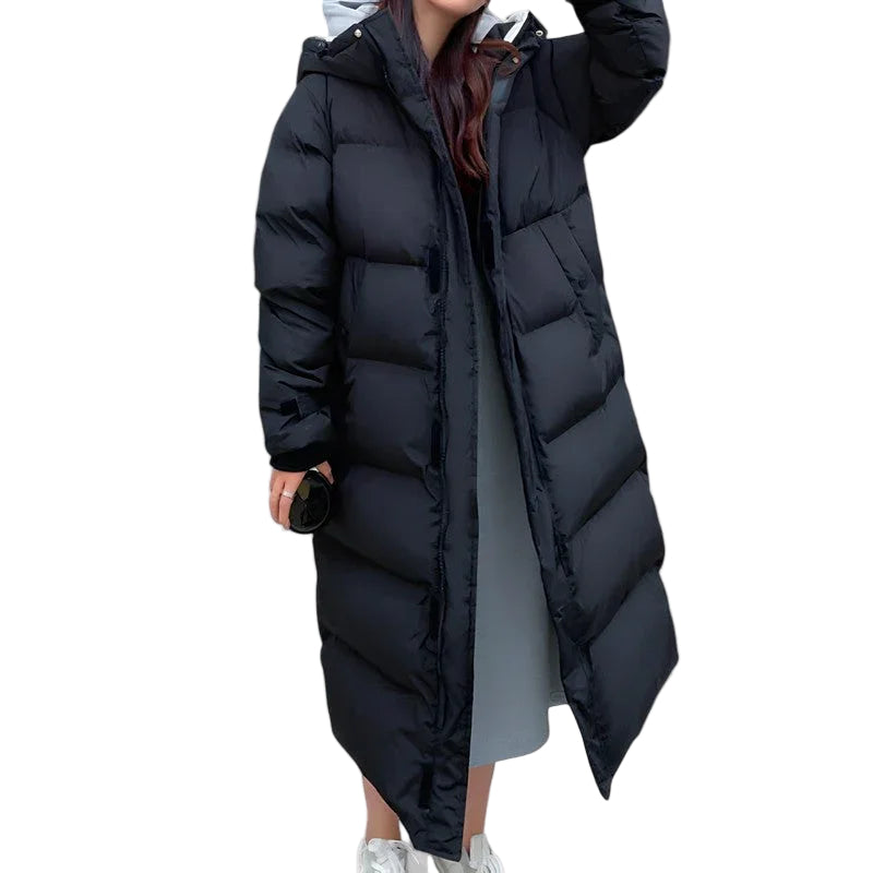 Parka Longue Femme Imperméable Coupe Ajustée - Foivo