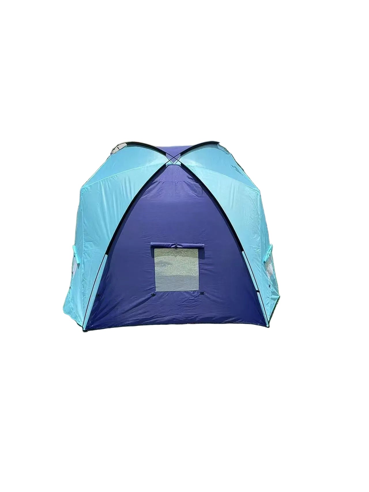 Pavillon de Plage Portable Tissu Imperméable Fenêtres Intégrées - Foivo