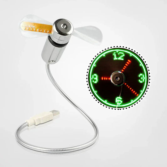 Ventilateur LED Silencieux avec Affichage Heure - BlxckFR