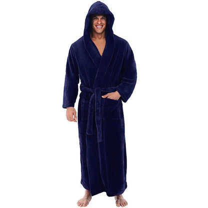 Peignoir Pour Hommes À Capuche Confortable Long 4