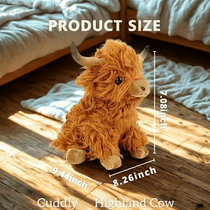 Peluche Vache Câline des Highlands Doudou Adorable 1