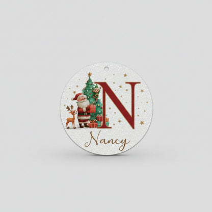 Décorations de Noël Personnalisées Initiales Nom