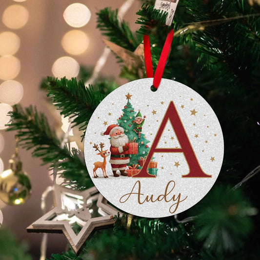 Décorations de Noël Personnalisées Initiales Nom - BlxckFR