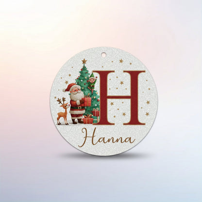 Décorations de Noël Personnalisées Initiales Nom