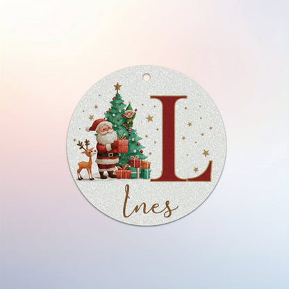 Décorations de Noël Personnalisées Initiales Nom