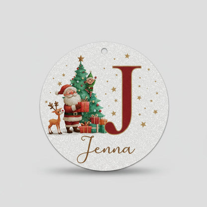 Décorations de Noël Personnalisées Initiales Nom