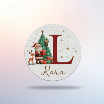 Décorations de Noël Personnalisées Initiales Nom