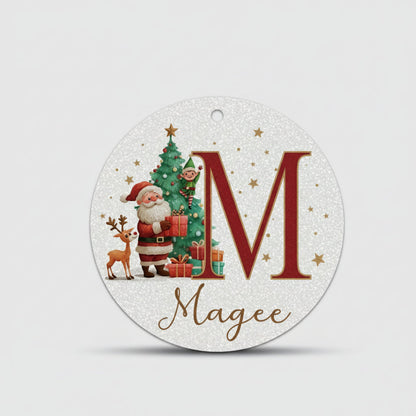 Décorations de Noël Personnalisées Initiales Nom